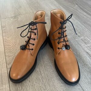 EUC Dear Frances Park Boots, Tan, Size 37.5, MSRP $650